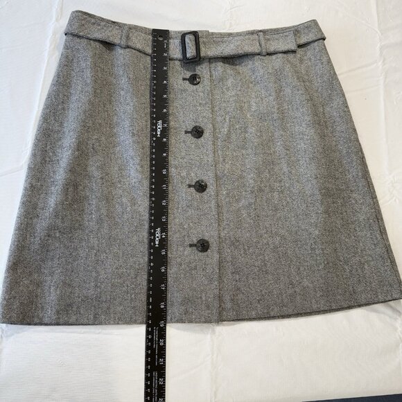 ANN TAYLOR Skirt Womens Sz 14 Wool Blend Button Academia Old Money Office NWT - Picture 5 of 8